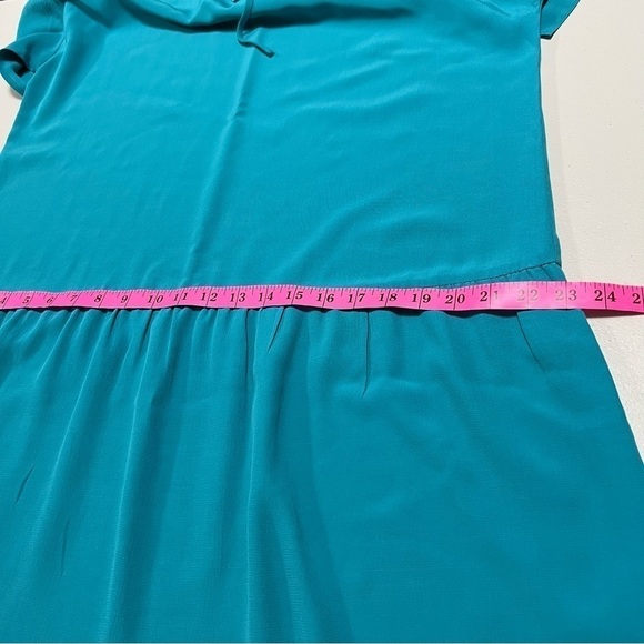 EILEEN Fisher Petite Drop Waist Crepe Tie Back Dress - Picture 6 of 7